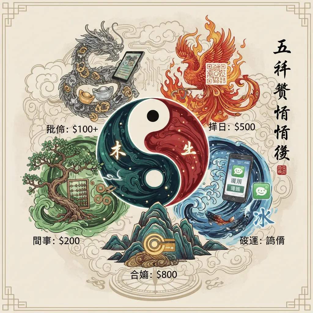 算命收費 - 五行